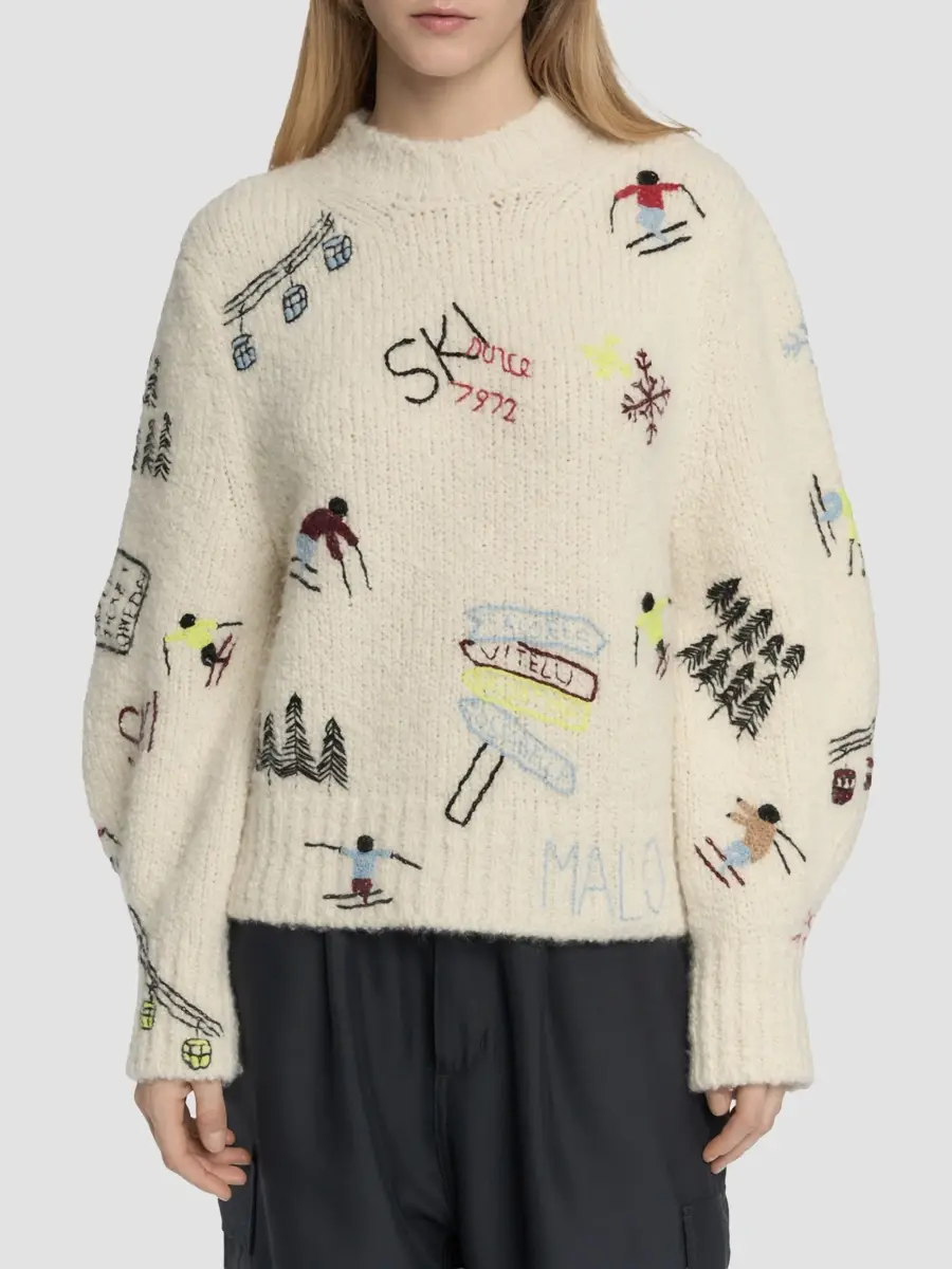 Malo Women's Alpine Intarsia Cashmere Sweater | Thumbnail 2 Malo Women's Alpine Intarsia Cashmere Sweater | Thumbnail 2