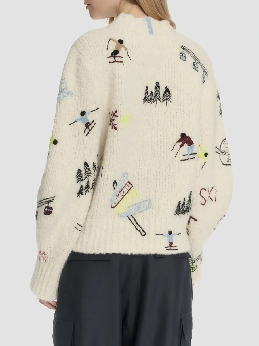 Malo Women's Alpine Intarsia Cashmere Sweater | Thumbnail 3 Malo Women's Alpine Intarsia Cashmere Sweater | Thumbnail 3
