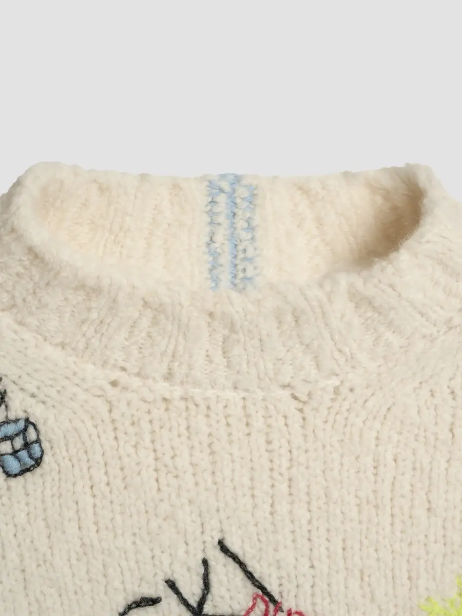 Malo Women's Alpine Intarsia Cashmere Sweater | Thumbnail 5 Malo Women's Alpine Intarsia Cashmere Sweater | Thumbnail 5