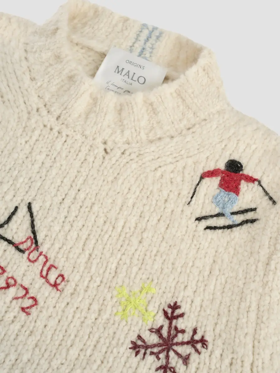 Malo Women's Alpine Intarsia Cashmere Sweater | Thumbnail 6 Malo Women's Alpine Intarsia Cashmere Sweater | Thumbnail 6