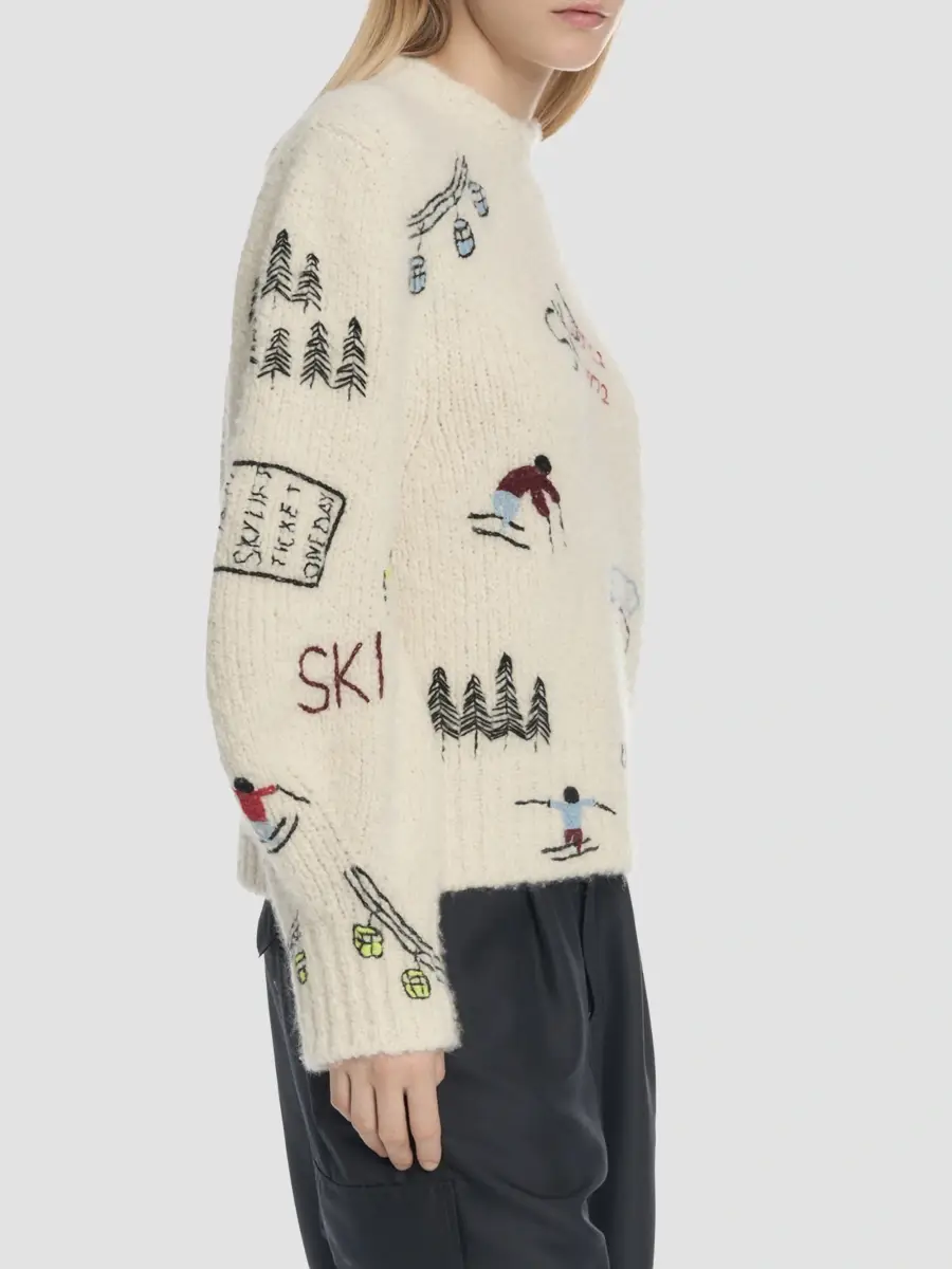Malo Women's Alpine Intarsia Cashmere Sweater | Thumbnail 8 Malo Women's Alpine Intarsia Cashmere Sweater | Thumbnail 8