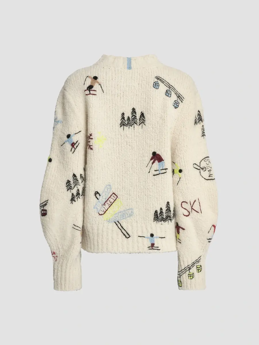 Malo Women's Alpine Intarsia Cashmere Sweater | Thumbnail 9 Malo Women's Alpine Intarsia Cashmere Sweater | Thumbnail 9