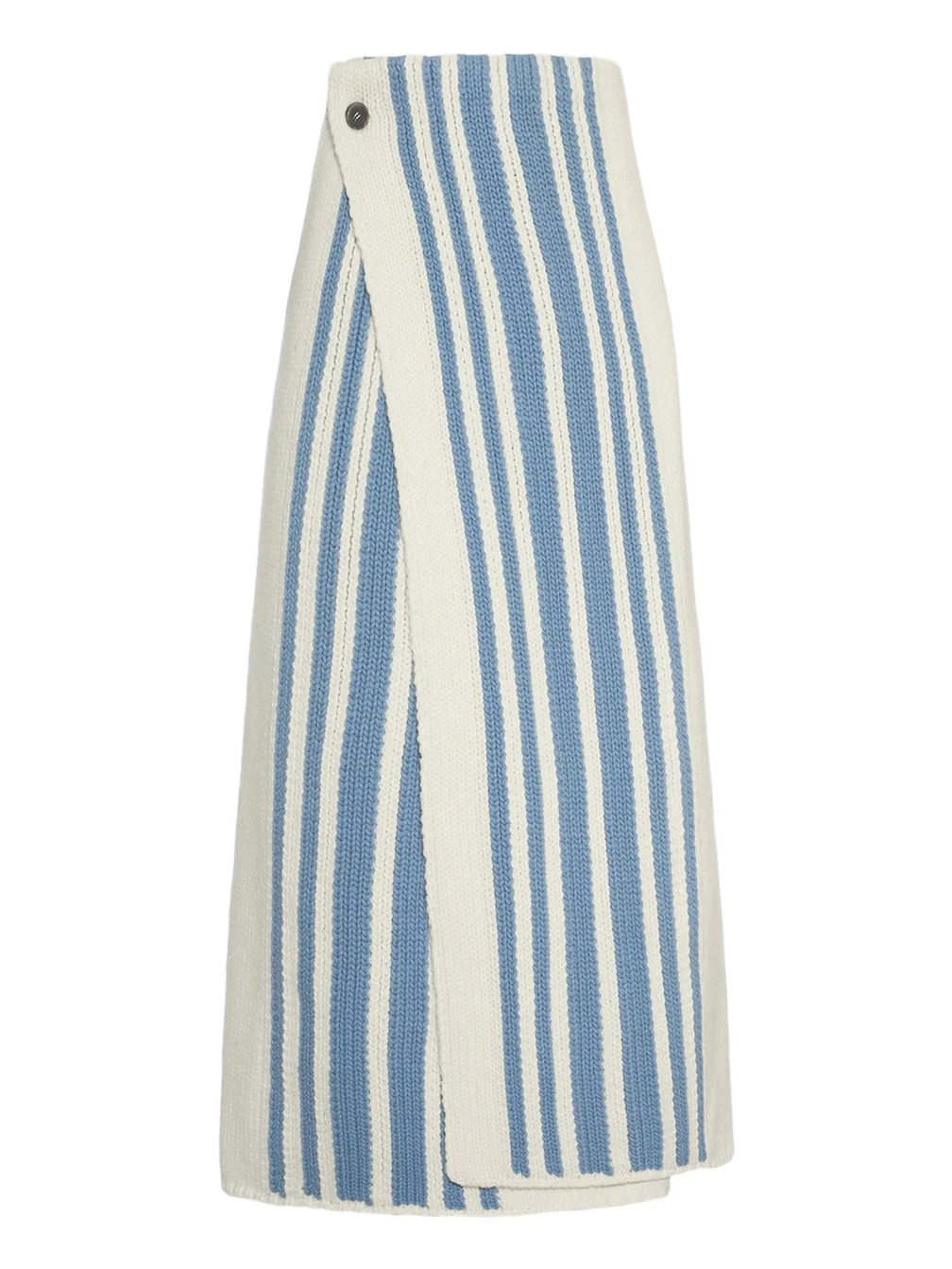 Malo Women's Striped Virgin Wool-Cashmere Wrap Maxi Skirt
