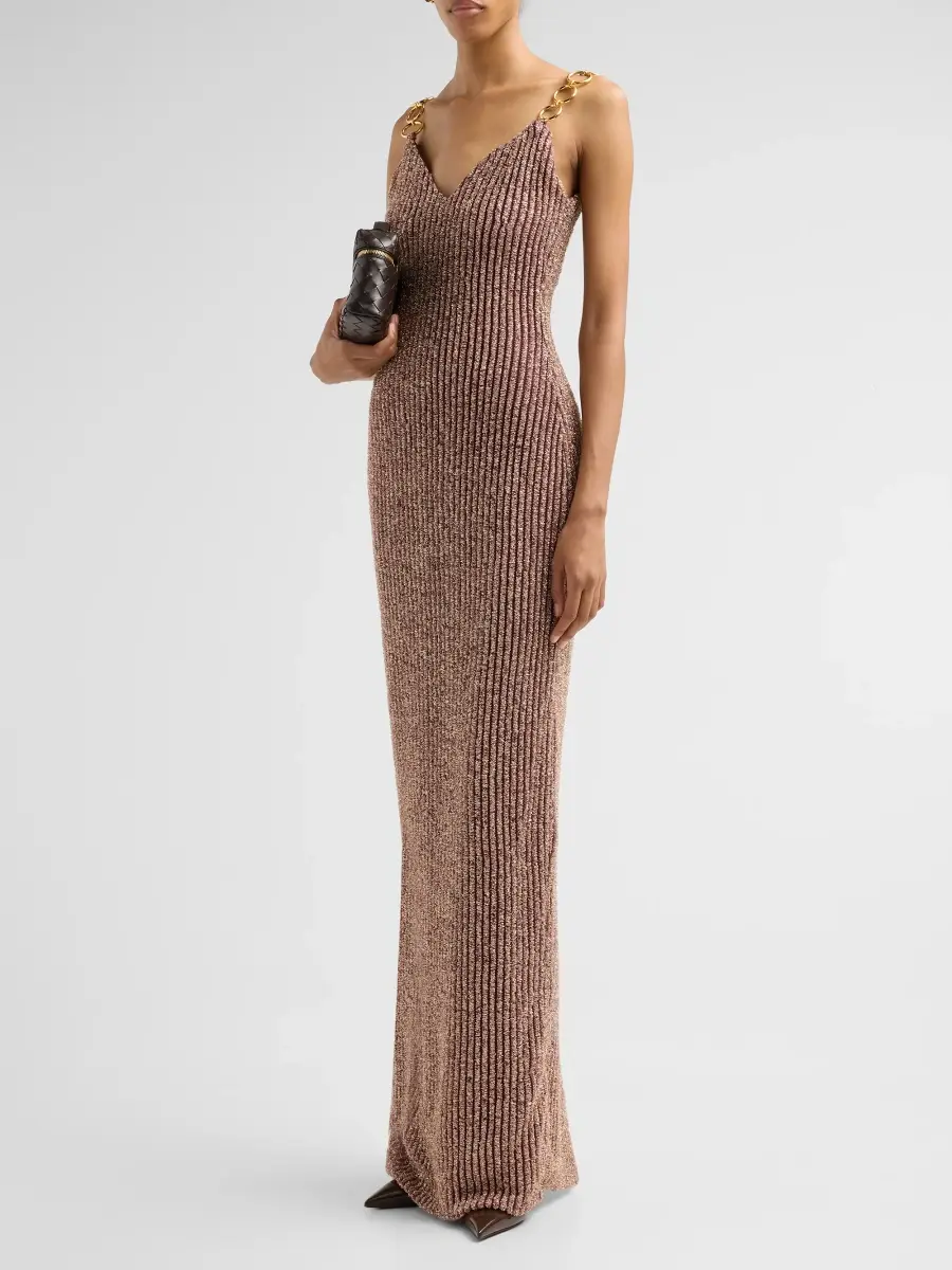 PatBo Women's Groovy Knit Plunging V Maxi Dress | Thumbnail 4 PatBo Women's Groovy Knit Plunging V Maxi Dress | Thumbnail 4
