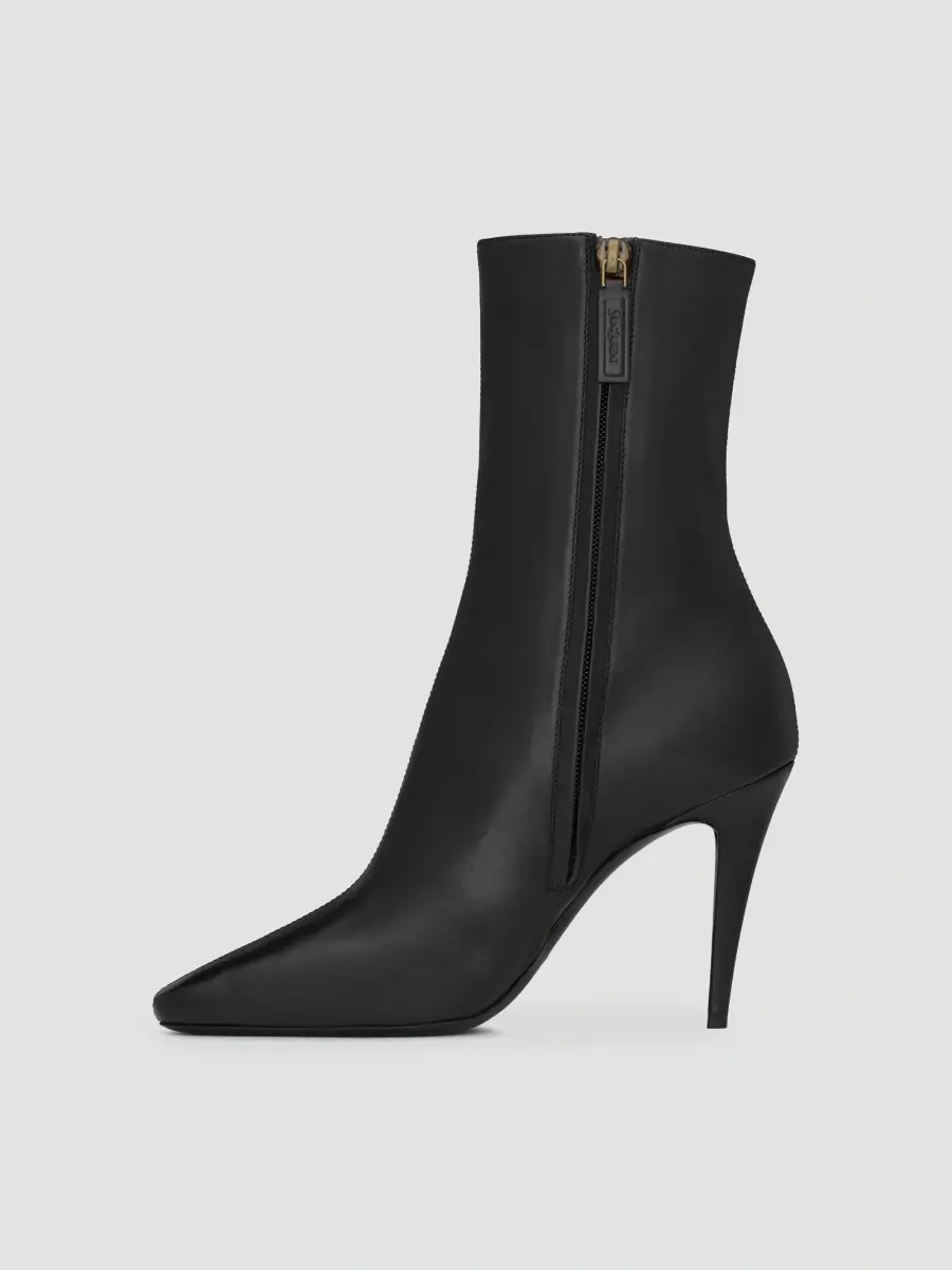 Saint Laurent Women's Capucine Booties in Smooth Leather - Black | Thumbnail 4
