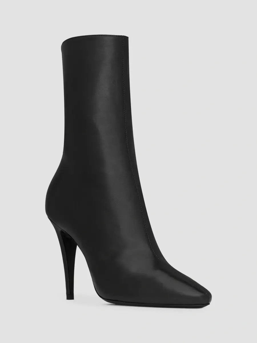 Saint Laurent Women's Capucine Booties in Smooth Leather - Black | Thumbnail 6