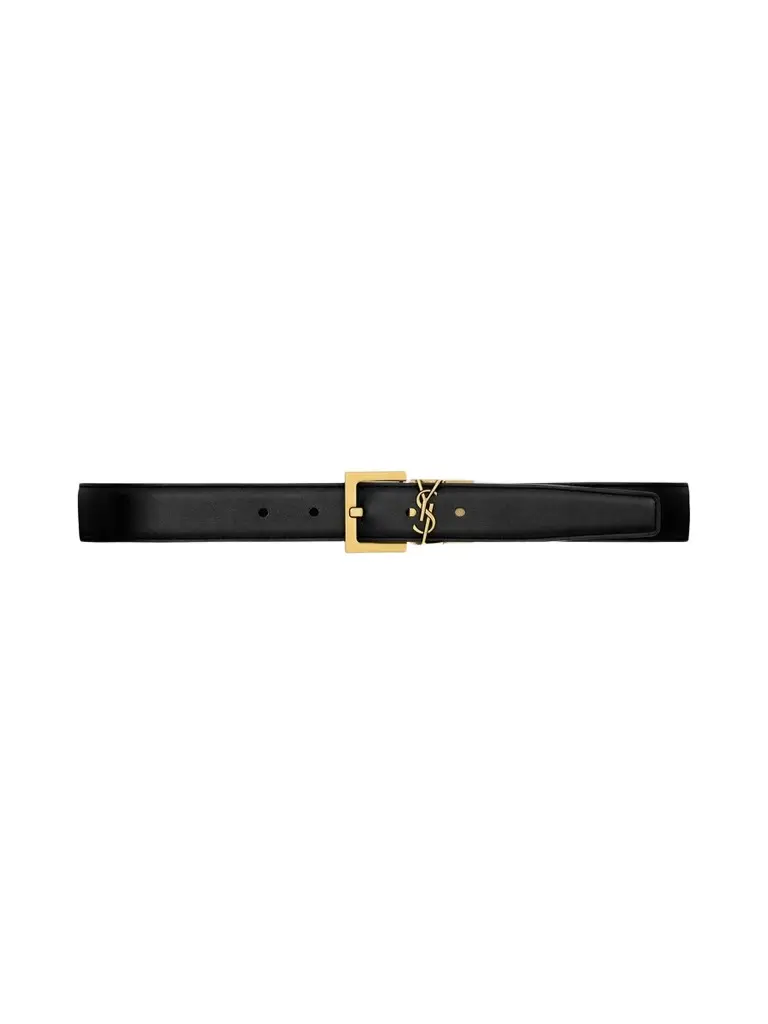 Women's Cassandre Reversible Belt in Smooth Leather - Black Women's Cassandre Reversible Belt in Smooth Leather - Black