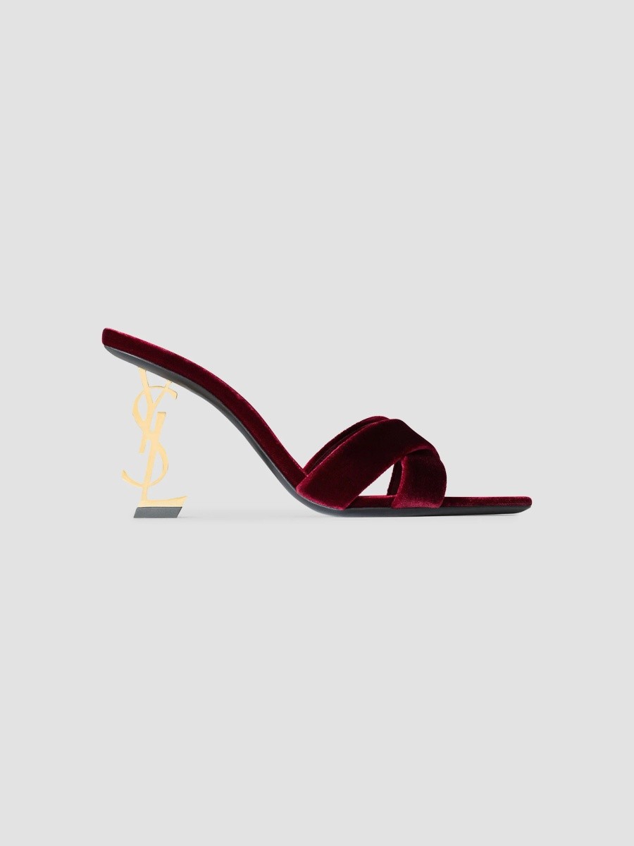 Women's Opyum Mules in Velvet - French Burgundy Women's Opyum Mules in Velvet - French Burgundy