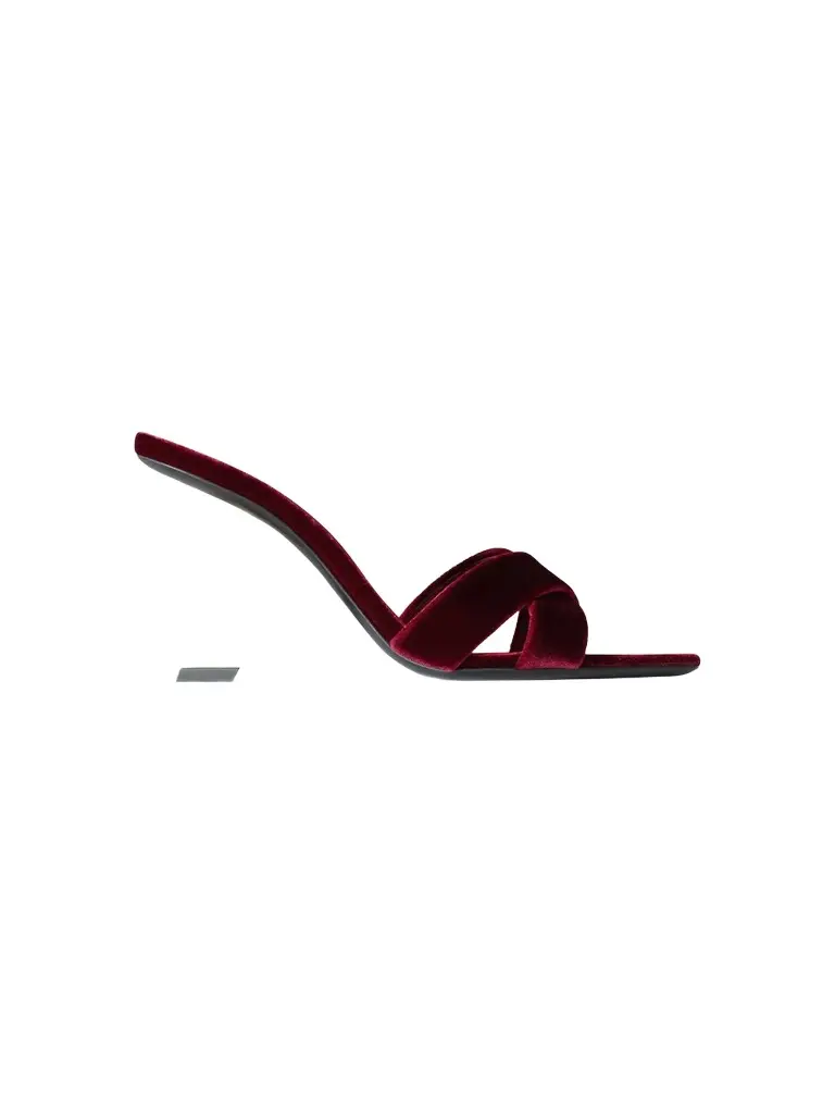Women's Opyum Mules in Velvet - French Burgundy Women's Opyum Mules in Velvet - French Burgundy