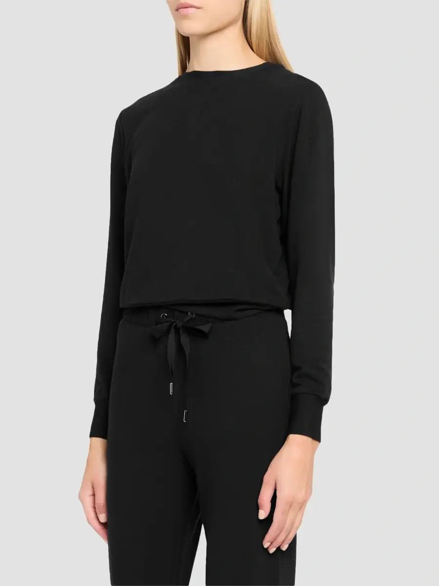 MAJESTIC FILATURES Women's French Terry Crewneck Sweater | Thumbnail 4 MAJESTIC FILATURES Women's French Terry Crewneck Sweater | Thumbnail 4