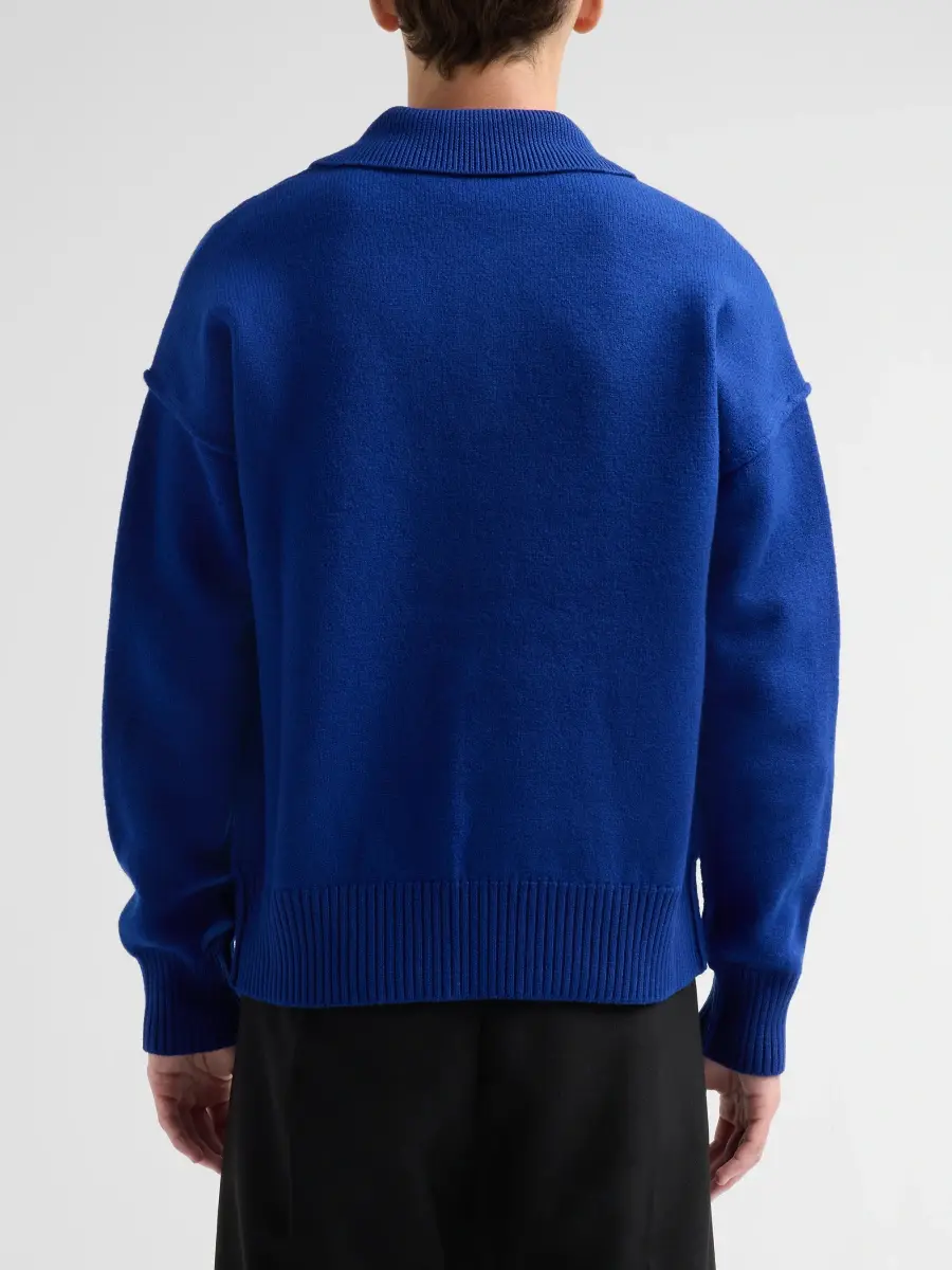 AMI PARIS Men's Quota Contrast Ami de Coeur Wool Sweater | Thumbnail 3 AMI PARIS Men's Quota Contrast Ami de Coeur Wool Sweater | Thumbnail 3