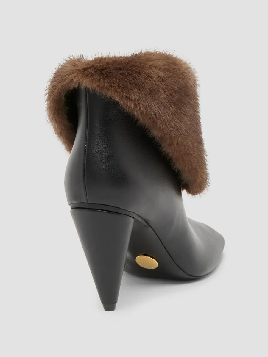 Stella McCartney Women's 80MM Faux-Fur Cuff Ankle Boots | Thumbnail 2