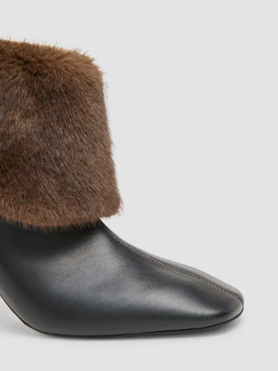 Stella McCartney Women's 80MM Faux-Fur Cuff Ankle Boots | Thumbnail 3