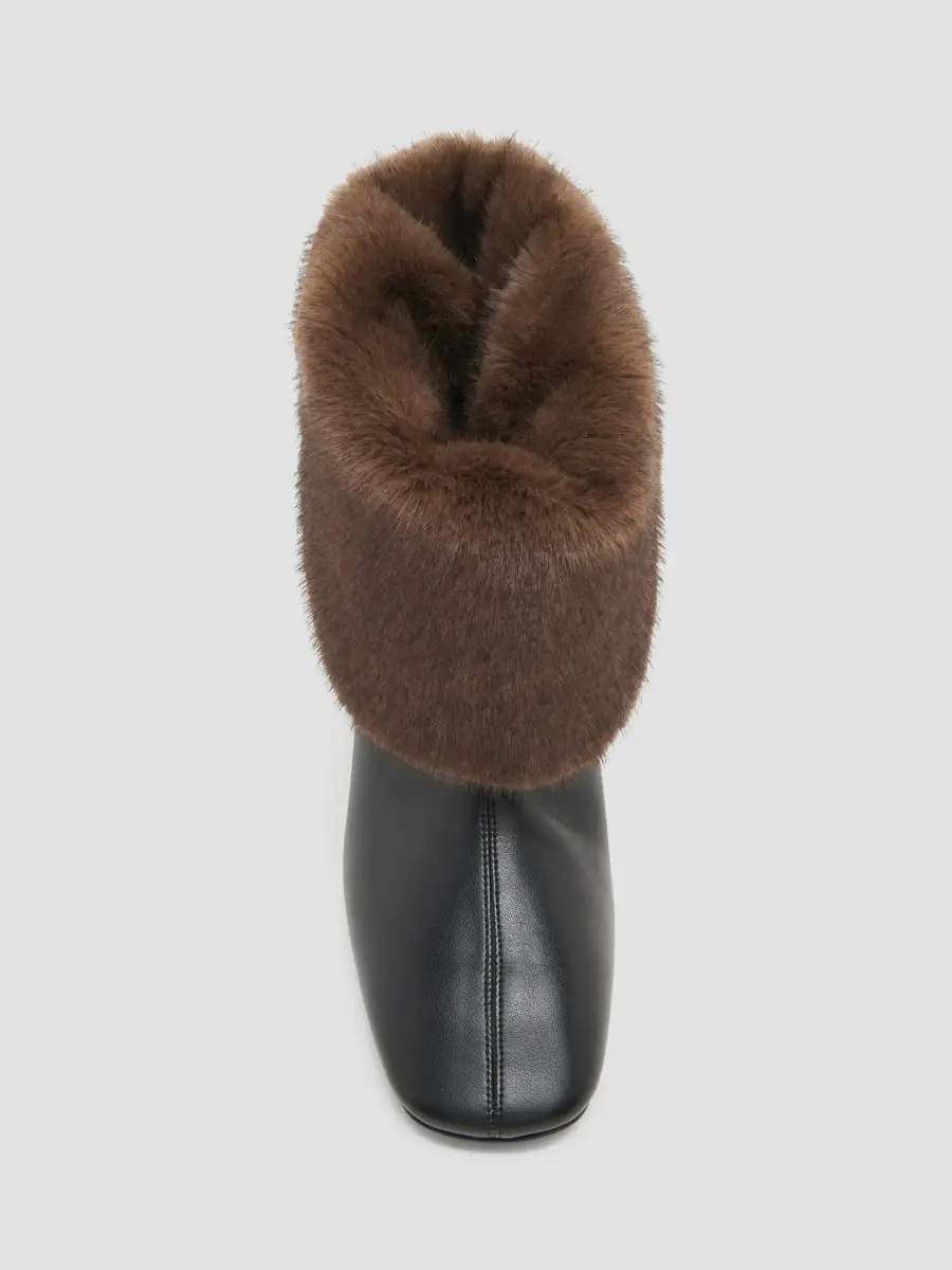 Stella McCartney Women's 80MM Faux-Fur Cuff Ankle Boots | Thumbnail 4