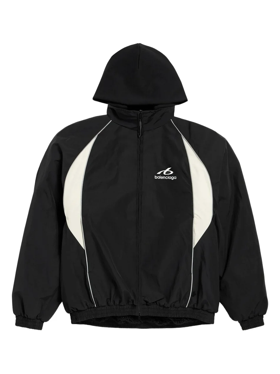 Balenciaga Men's Bodies Hybrid Zip-Up Outerwear Hoodie