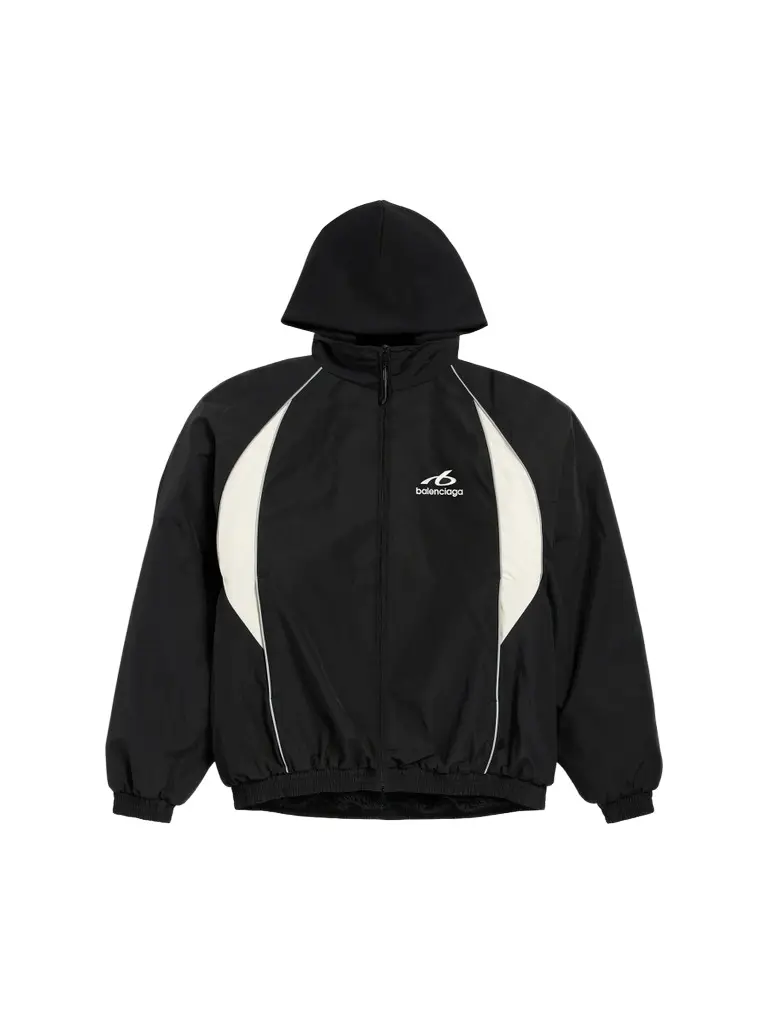 Balenciaga Men's Bodies Hybrid Zip-Up Outerwear Hoodie