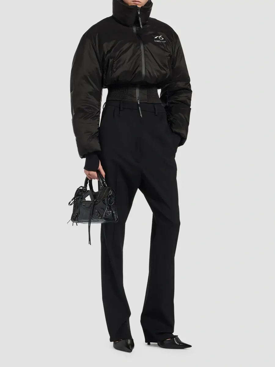 Balenciaga Women's Bodies Cropped Puffer Coat | Thumbnail 2
