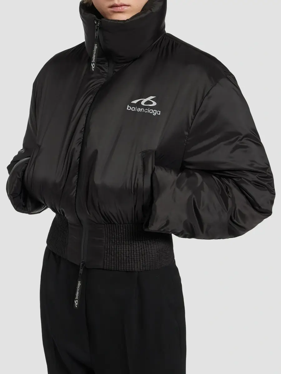 Balenciaga Women's Bodies Cropped Puffer Coat | Thumbnail 3