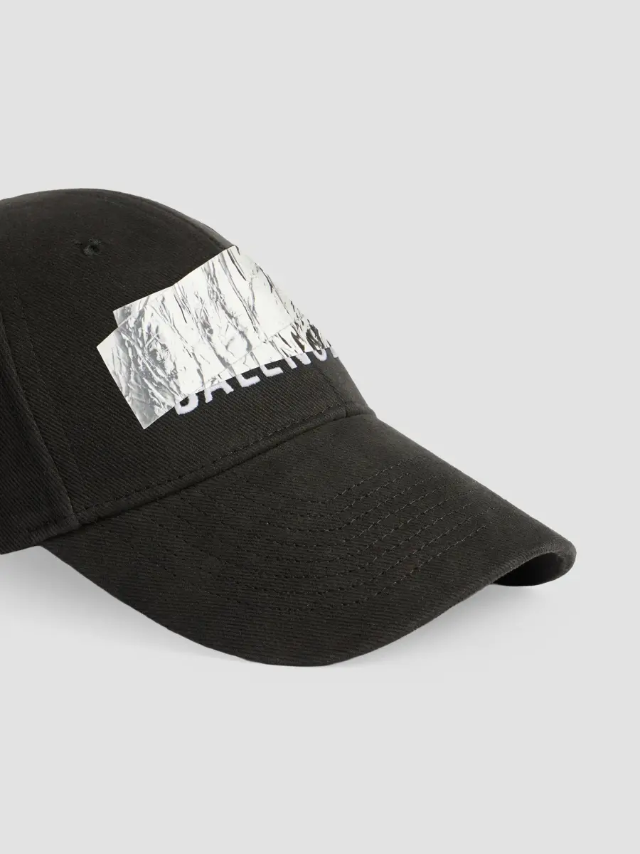 Balenciaga Men's Silver Tape Back Cap | Thumbnail 2 Balenciaga Men's Silver Tape Back Cap | Thumbnail 2