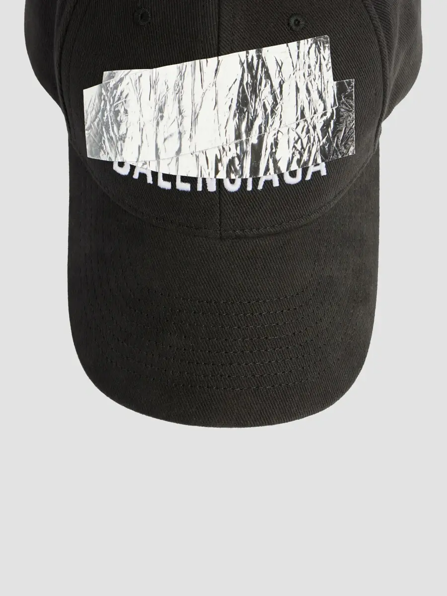 Balenciaga Men's Silver Tape Back Cap | Thumbnail 3 Balenciaga Men's Silver Tape Back Cap | Thumbnail 3