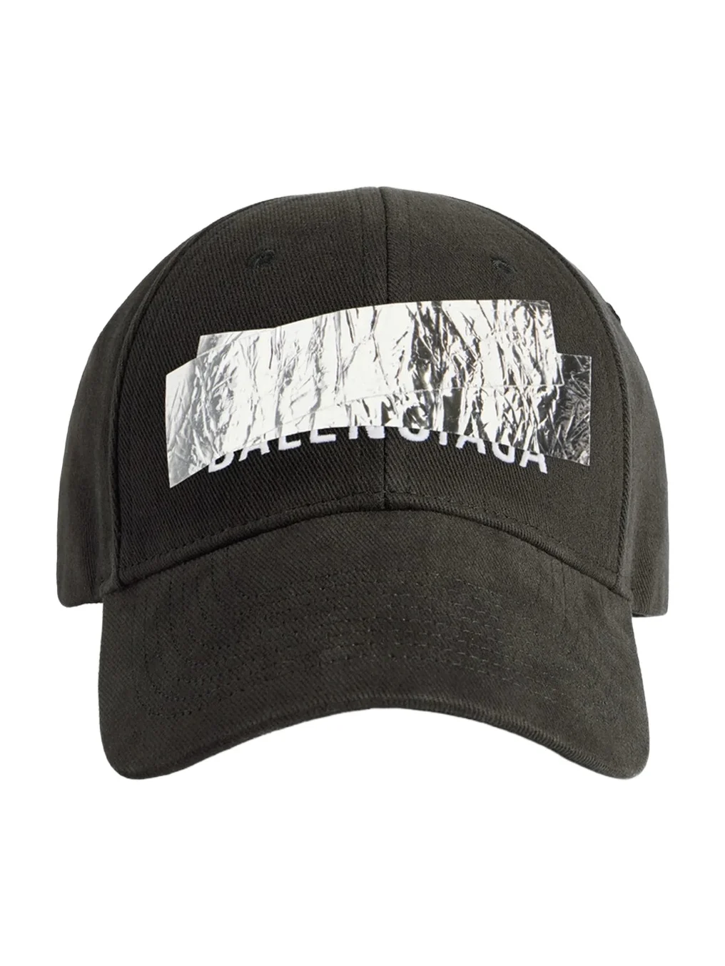 Balenciaga Men's Silver Tape Back Cap