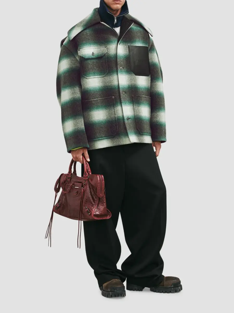 Balenciaga Men's Workwear Cocoon Outerwear Jacket | Thumbnail 2 Balenciaga Men's Workwear Cocoon Outerwear Jacket | Thumbnail 2