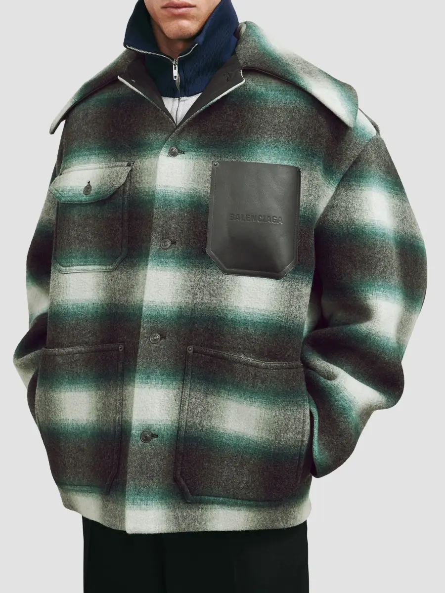 Balenciaga Men's Workwear Cocoon Outerwear Jacket | Thumbnail 3 Balenciaga Men's Workwear Cocoon Outerwear Jacket | Thumbnail 3