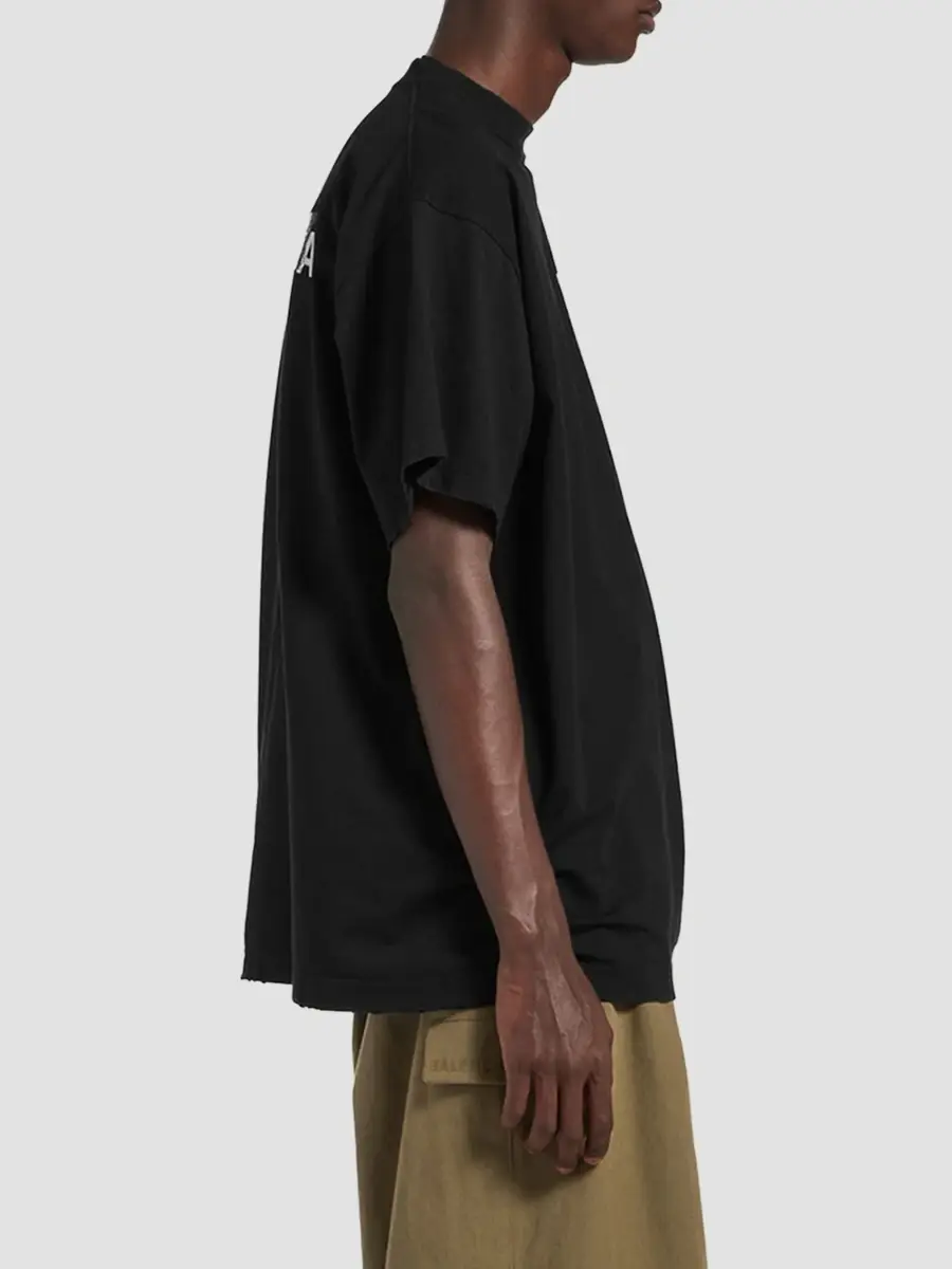 Balenciaga Men's Silver Tape Oversized T-Shirt | Thumbnail 4 Balenciaga Men's Silver Tape Oversized T-Shirt | Thumbnail 4