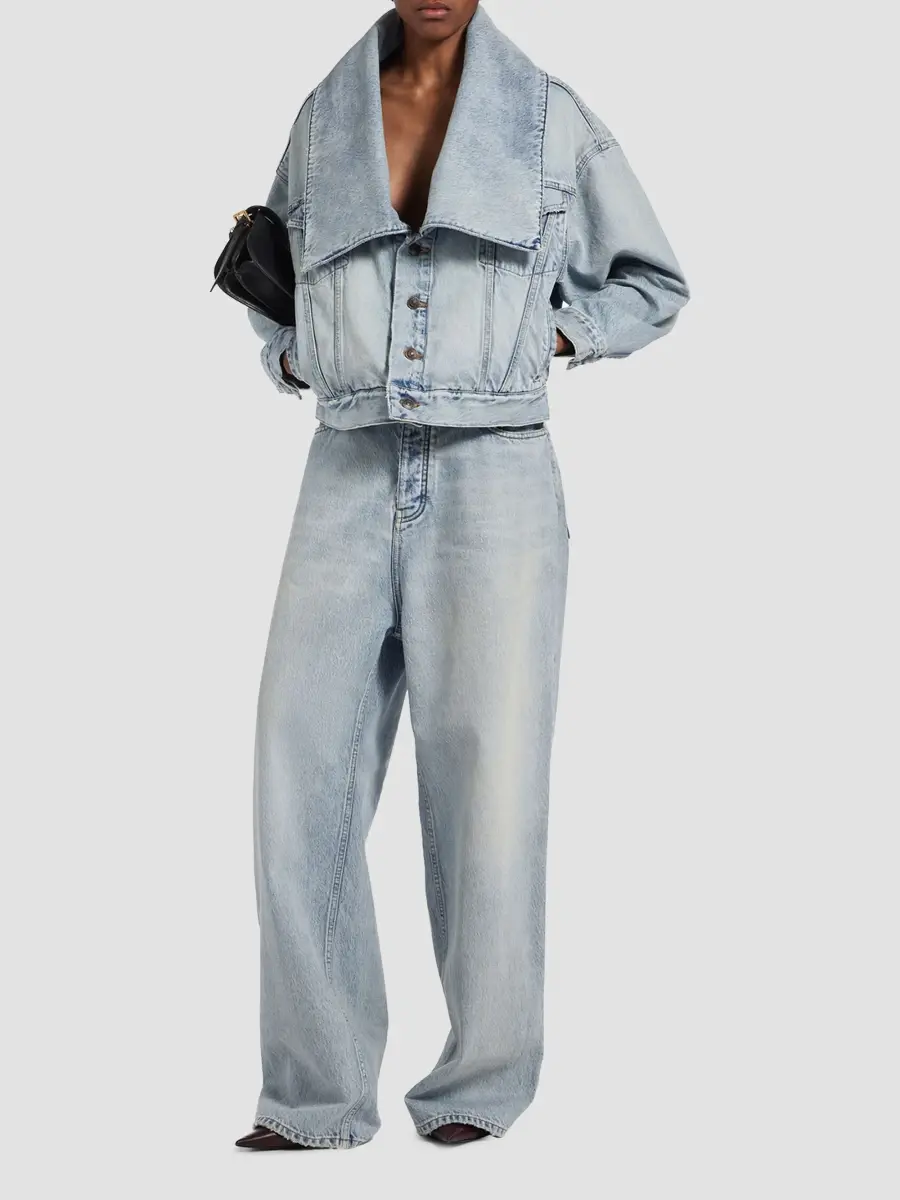 Balenciaga Women's Standing Collar Boxy Jacket | Thumbnail 2 Balenciaga Women's Standing Collar Boxy Jacket | Thumbnail 2