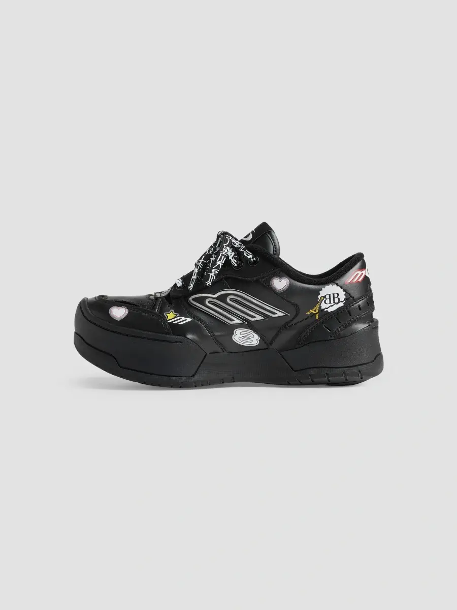 Balenciaga Women's Hamptons Stickers Platform Sneakers | Thumbnail 4 Balenciaga Women's Hamptons Stickers Platform Sneakers | Thumbnail 4