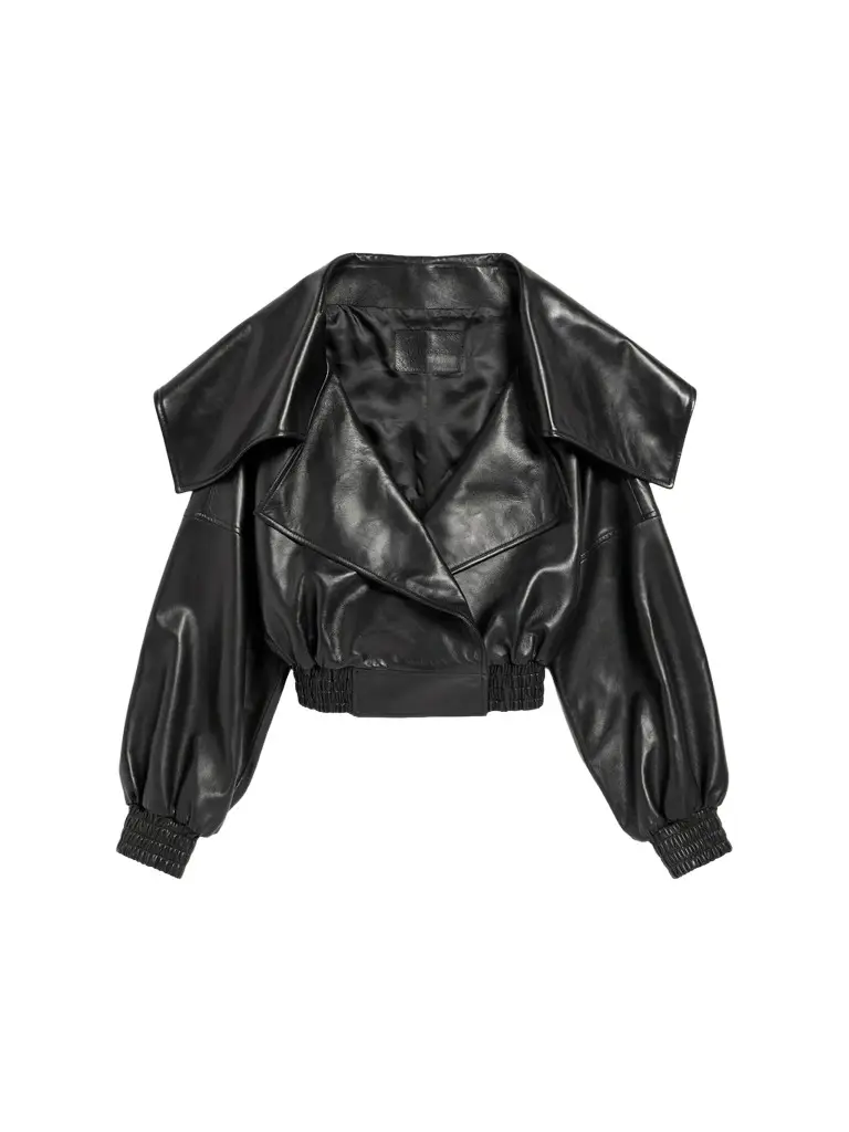 Women's Wrap Collar Blouson Jacket Women's Wrap Collar Blouson Jacket
