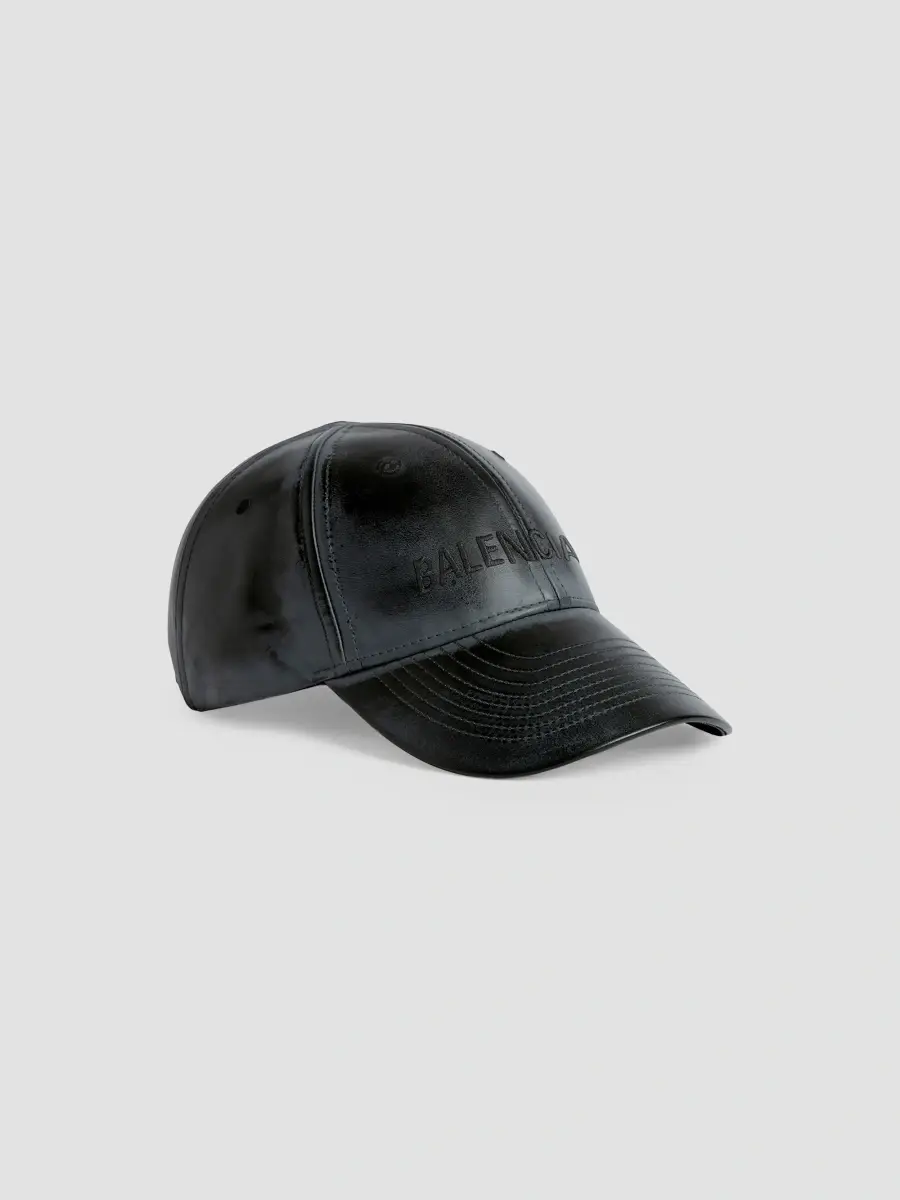 Balenciaga Men's Leather Cap | Thumbnail 2 Balenciaga Men's Leather Cap | Thumbnail 2