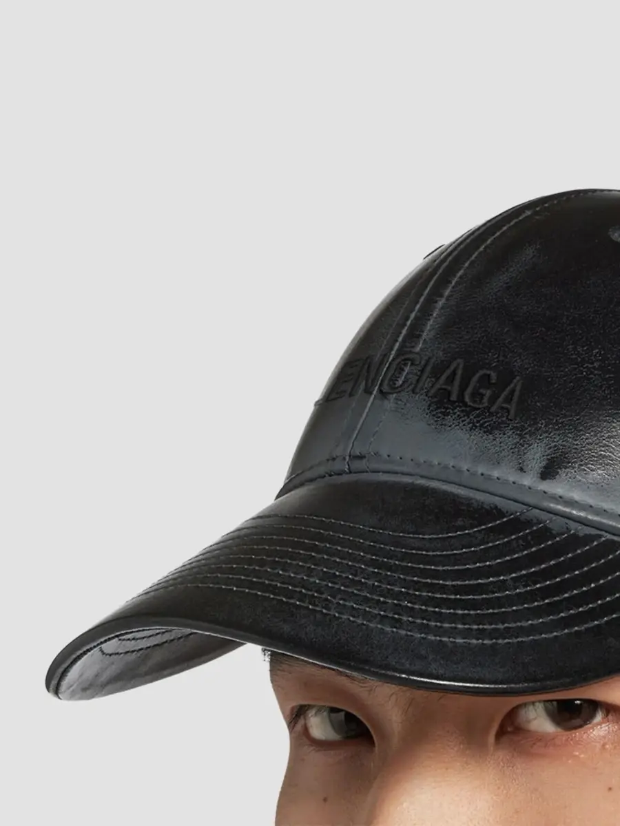 Balenciaga Men's Leather Cap | Thumbnail 4 Balenciaga Men's Leather Cap | Thumbnail 4