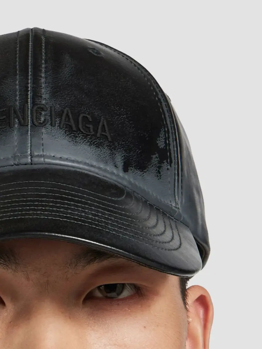 Balenciaga Men's Leather Cap | Thumbnail 5 Balenciaga Men's Leather Cap | Thumbnail 5