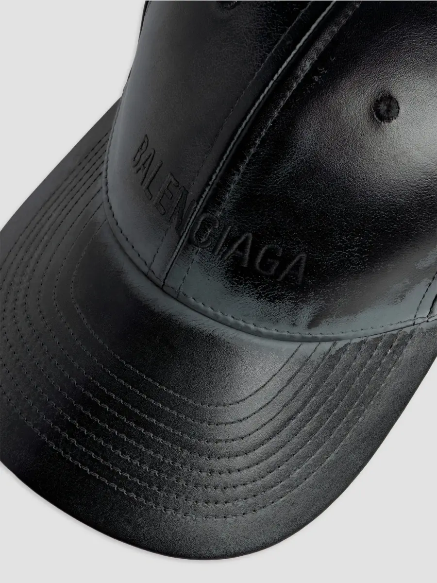 Balenciaga Men's Leather Cap | Thumbnail 6 Balenciaga Men's Leather Cap | Thumbnail 6