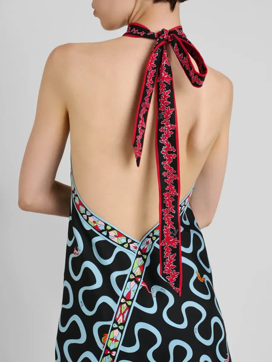 PUCCI Women's Printed Silk High-Low Dress | Thumbnail 5 PUCCI Women's Printed Silk High-Low Dress | Thumbnail 5