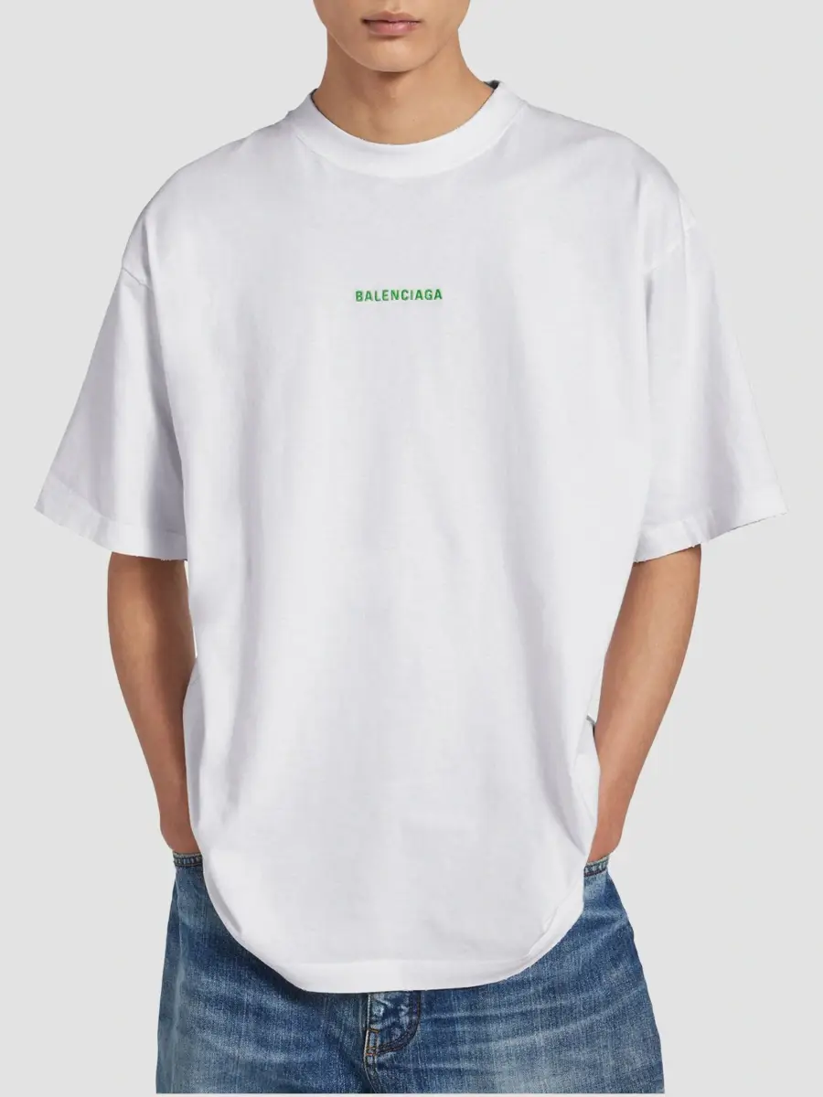 Balenciaga Men's Back Medium Fit T-Shirt | Thumbnail 3
