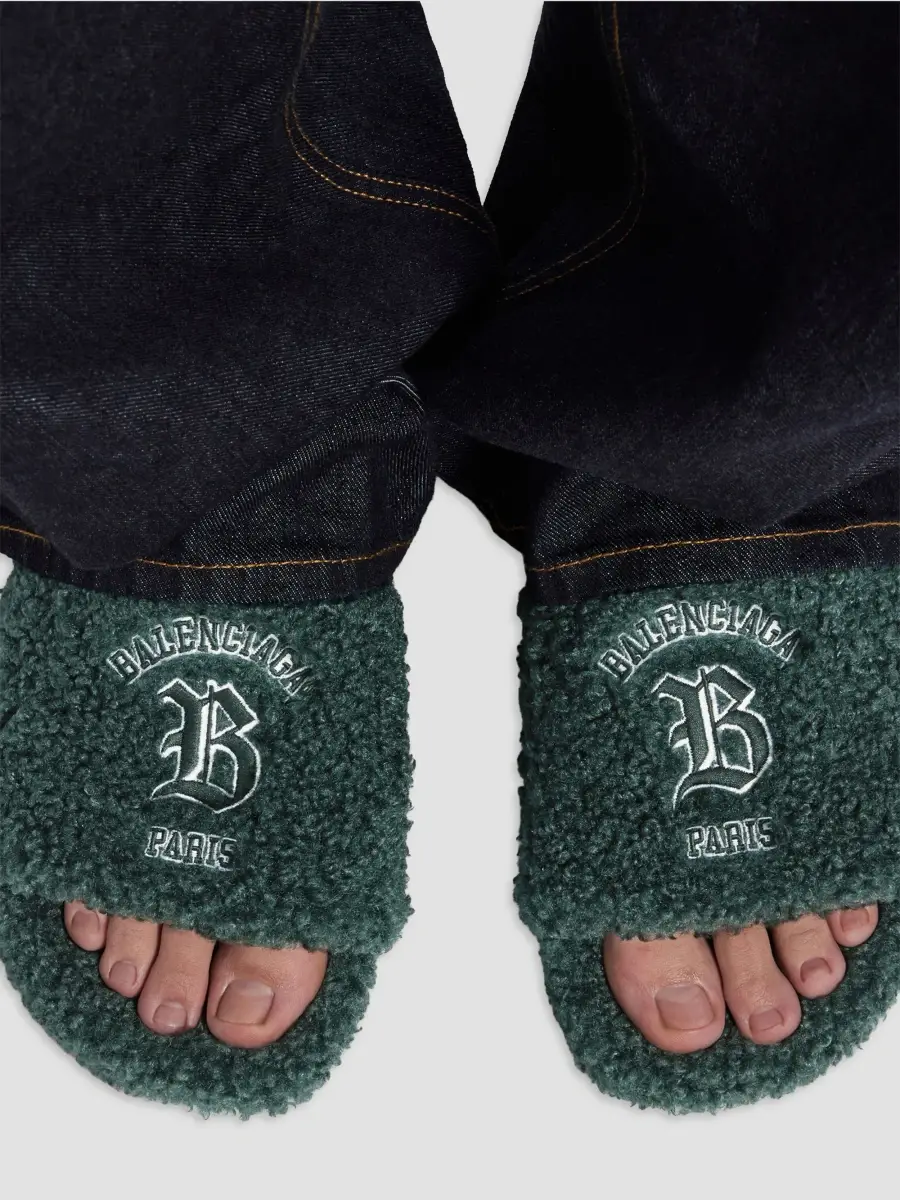 Balenciaga Men's Furry Open Mules | Thumbnail 5 Balenciaga Men's Furry Open Mules | Thumbnail 5