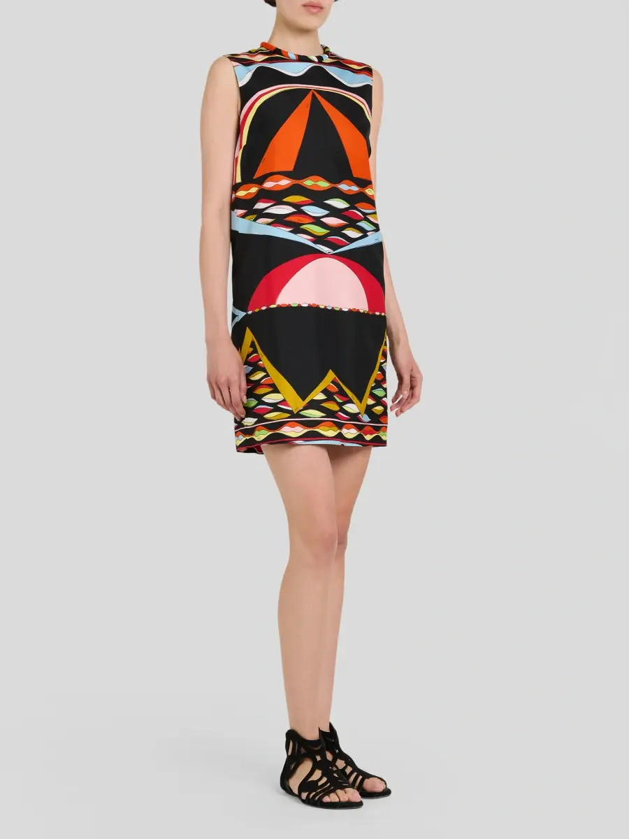 PUCCI Women's Printed Silk Twill Shift Mini Dress | Thumbnail 2 PUCCI Women's Printed Silk Twill Shift Mini Dress | Thumbnail 2