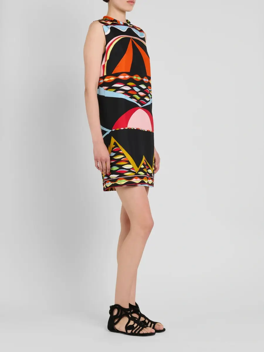 PUCCI Women's Printed Silk Twill Shift Mini Dress | Thumbnail 4 PUCCI Women's Printed Silk Twill Shift Mini Dress | Thumbnail 4