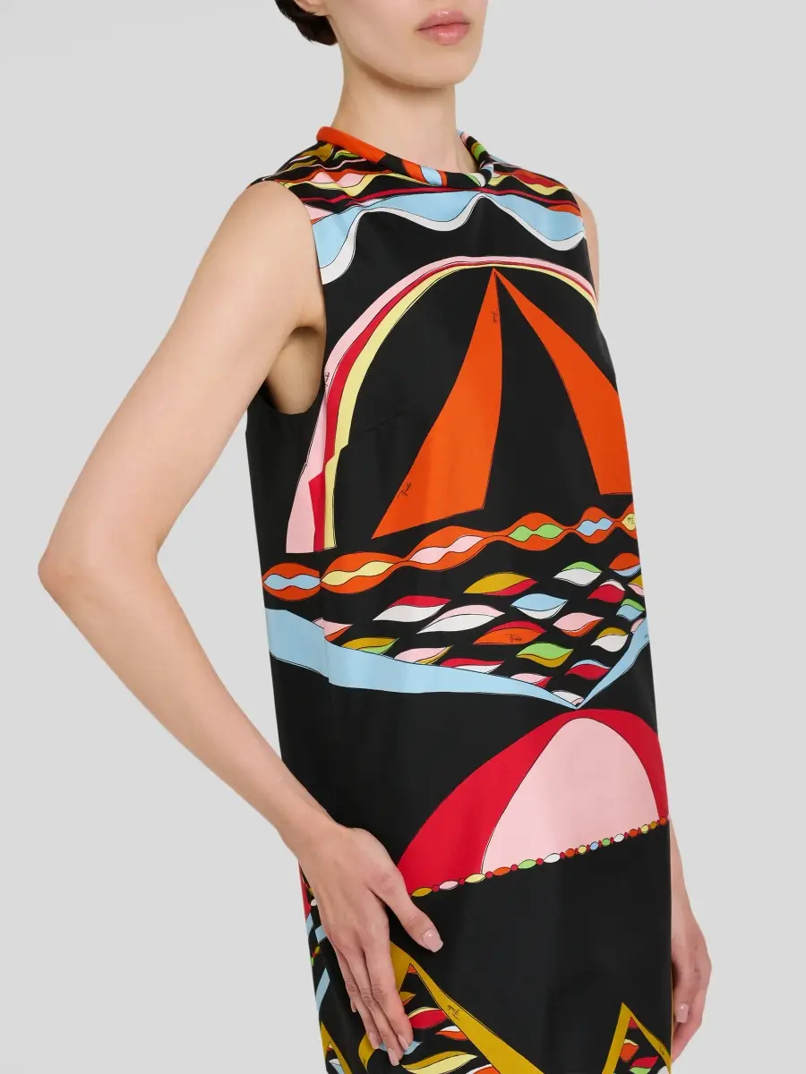 PUCCI Women's Printed Silk Twill Shift Mini Dress | Thumbnail 5 PUCCI Women's Printed Silk Twill Shift Mini Dress | Thumbnail 5