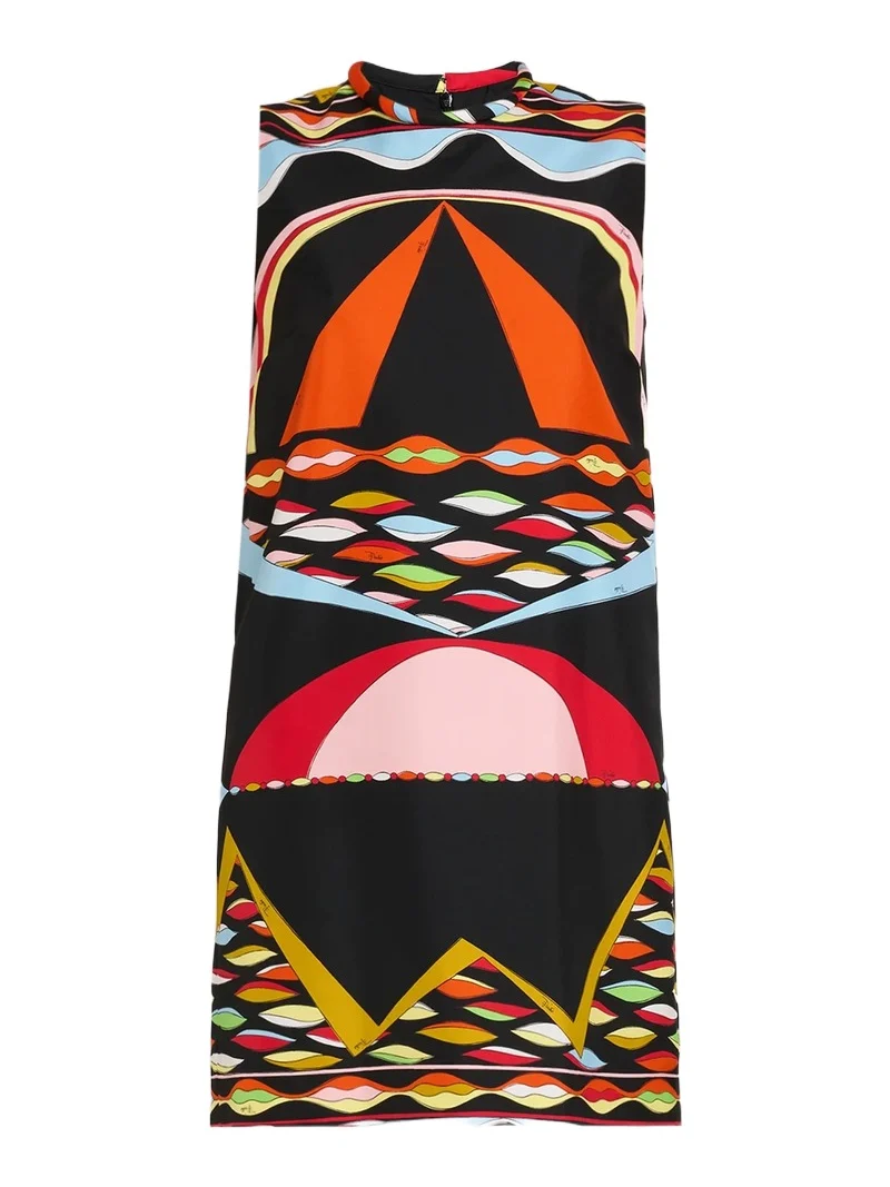 PUCCI Women's Printed Silk Twill Shift Mini Dress
