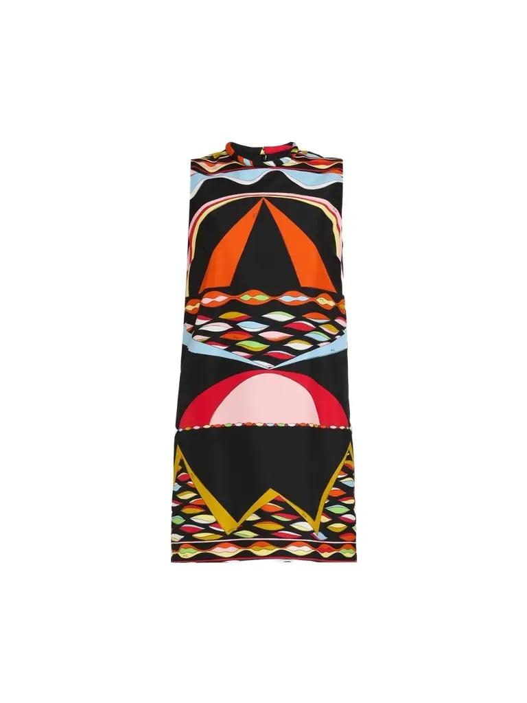 PUCCI Women's Printed Silk Twill Shift Mini Dress