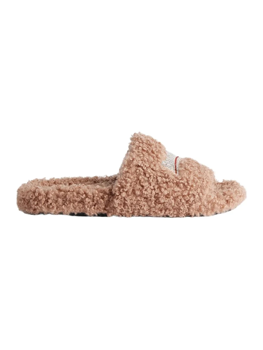 Balenciaga Women's Furry Slide Sandals