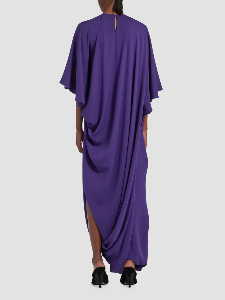 Balenciaga Women's Short Sleeves Draped Dress | Thumbnail 4 Balenciaga Women's Short Sleeves Draped Dress | Thumbnail 4
