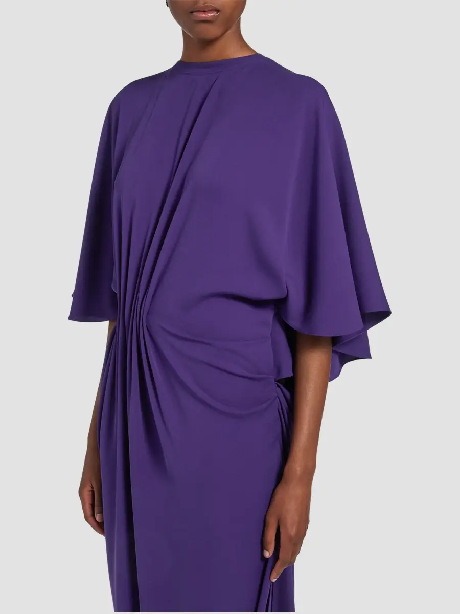 Balenciaga Women's Short Sleeves Draped Dress | Thumbnail 5 Balenciaga Women's Short Sleeves Draped Dress | Thumbnail 5