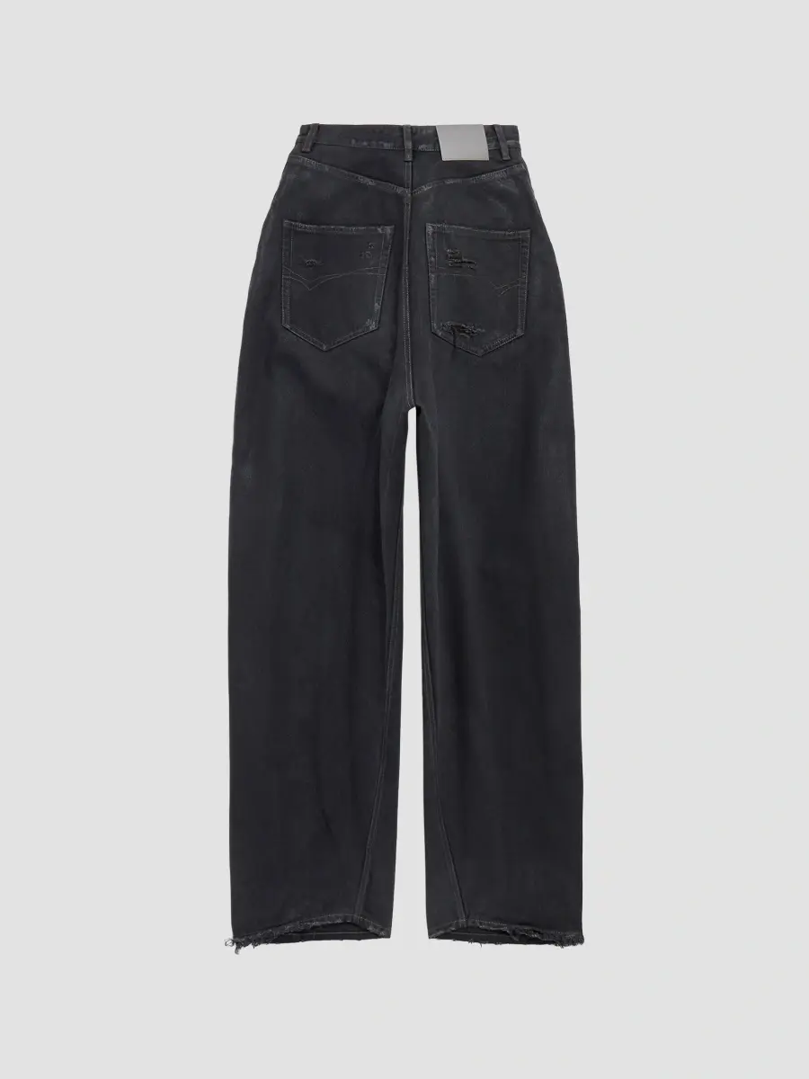 Balenciaga Women's High Waist Barrel Twisted Seam Jeans | Thumbnail 3 Balenciaga Women's High Waist Barrel Twisted Seam Jeans | Thumbnail 3