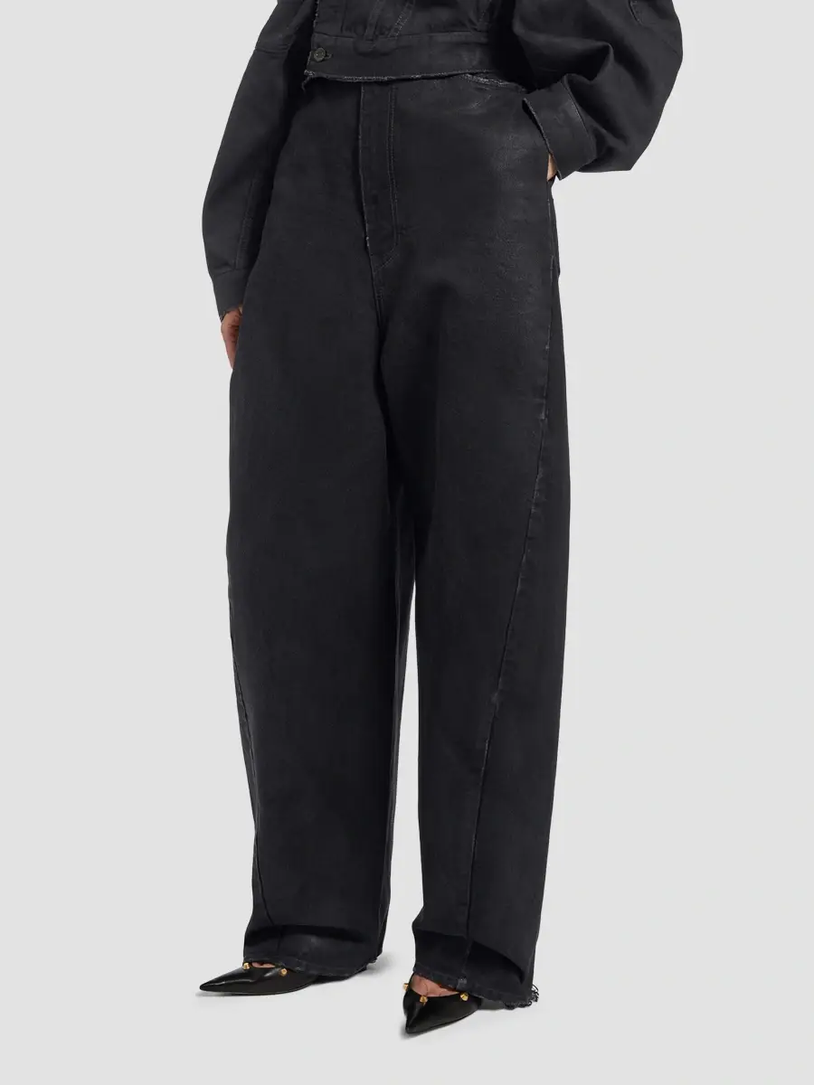Balenciaga Women's High Waist Barrel Twisted Seam Jeans | Thumbnail 4 Balenciaga Women's High Waist Barrel Twisted Seam Jeans | Thumbnail 4