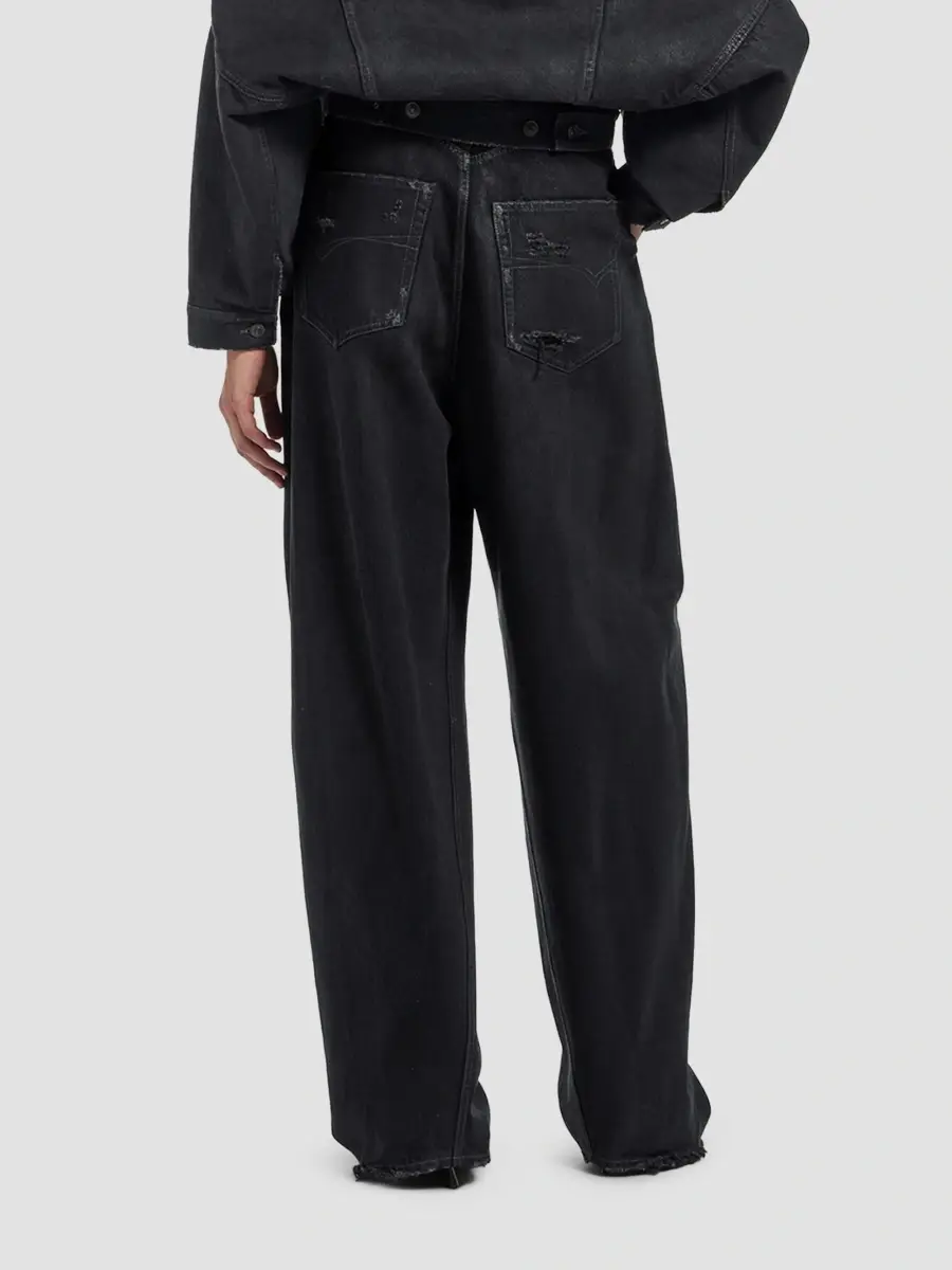 Balenciaga Women's High Waist Barrel Twisted Seam Jeans | Thumbnail 5 Balenciaga Women's High Waist Barrel Twisted Seam Jeans | Thumbnail 5