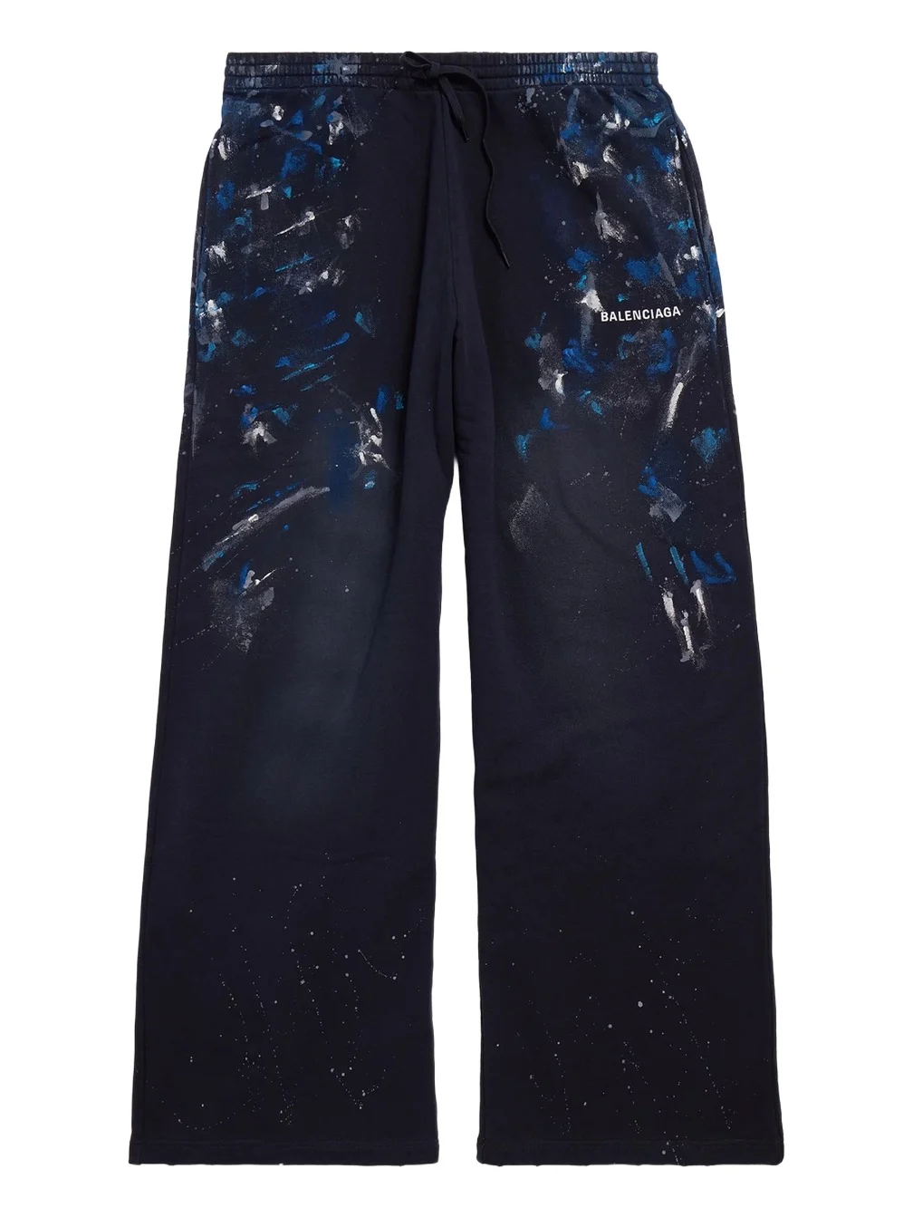 Balenciaga Men's Paint Splatter Oversized Baggy Sweatpants